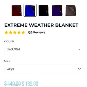 Mambe Extreme weather blanket-still in all packaging.Originally$228 for both.$45